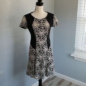 New York & Company black and white lace dress